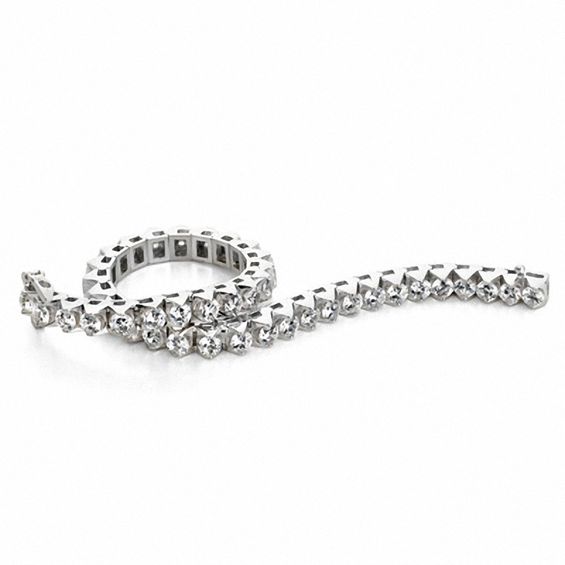 5 Ct T W Diamond Tennis Bracelet In 14k White Gold H I I1 I2 5 Ct T W Diamond Tennis Bracelet In 14k White Gold H I I1