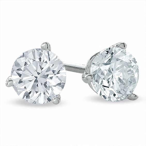 1 Ct T W Certified Diamond Solitaire Stud Earrings In Platinum I 1 Ct T W Certified Diamond Solitaire Stud Earrings In Platinum I Vs2