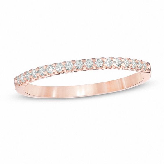 T W Diamond Wedding Band In 14k Rose Gold T W Diamond Wedding Band In 14k Rose Gold