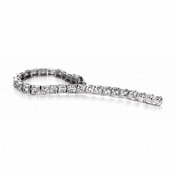 5 Ct T W Diamond Tennis Bracelet In 14k White Gold I I2 T W Diamond Tennis Bracelet In 14k White Gold I I2