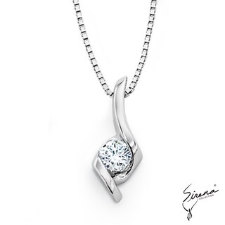 T.W Bezel Set Sim Diamond In 14K Gold Plated Solitaire Pendant Necklace 925 Silver Silvercartvila 1//8 CT