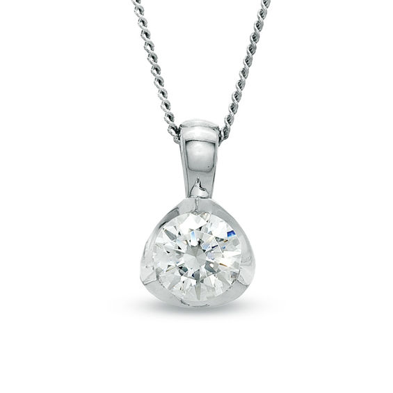 3 8 Ct Certified Canadian Diamond Solitaire Pendant In 14k White Certified Canadian Diamond Solitaire Pendant In 14k White Gold I