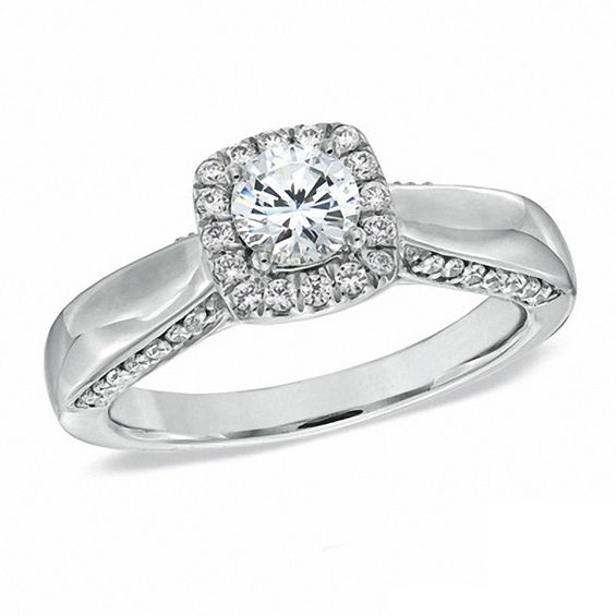 Celebration Grand 1 Ct T W Diamond Engagement Ring In 14k White T W Diamond Engagement Ring In 14k White Gold I I1