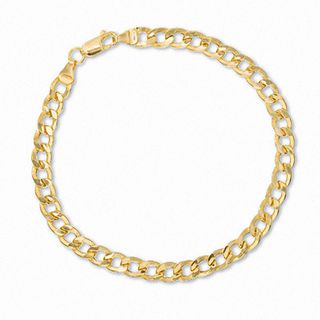10K Gold Curb Bracelet and Necklace Set 