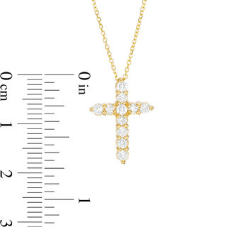 1/2 CT. T.W. Certified Diamond Cross Pendant in 14K Gold (I/I2)|Zales Outlet