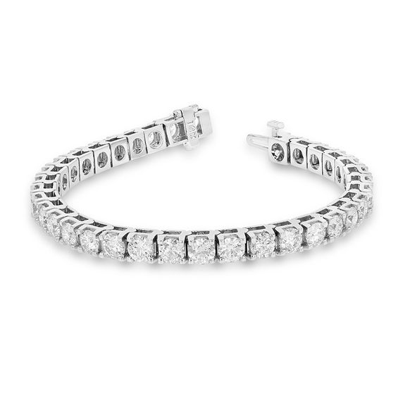 12 Ct T W Diamond Tennis Bracelet In 14k White Gold I I1 T W Diamond Tennis Bracelet In 14k White Gold I I1