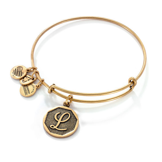 Alex And Ani Initial L Charm Bangle In Gold Tone Br View All Alex And Ani Initial L Charm Bangle In Gold Tone Br