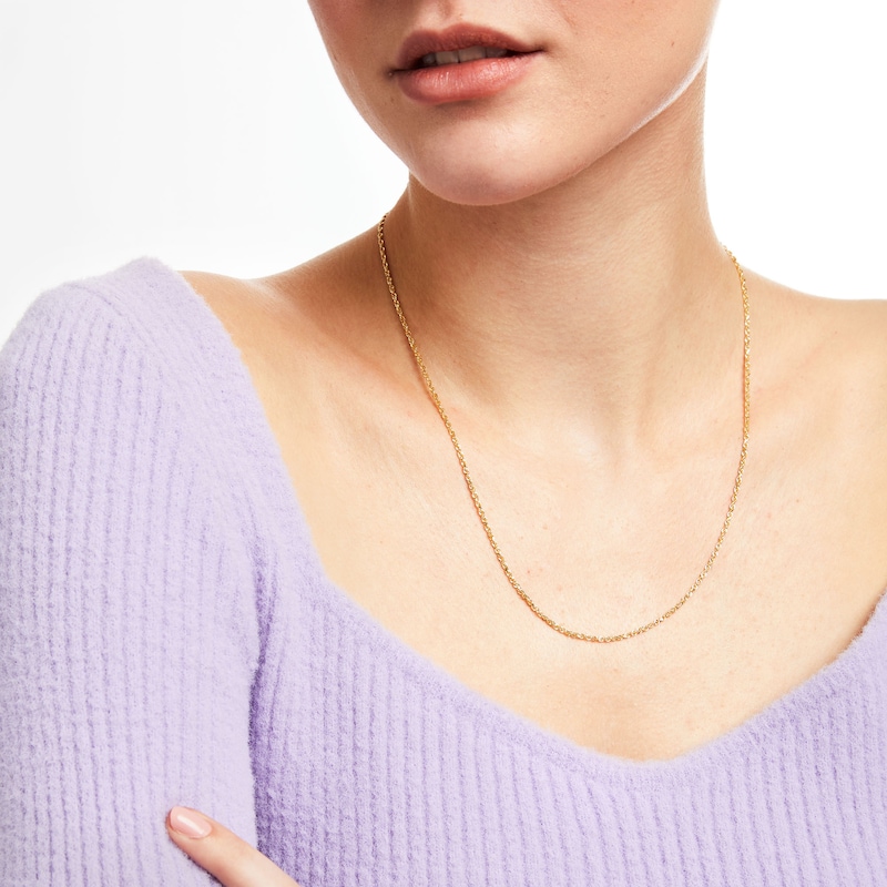 Main Image 3 of 1.75mm Diamond-Cut Rope Chain Necklace in 14K Gold - 20"