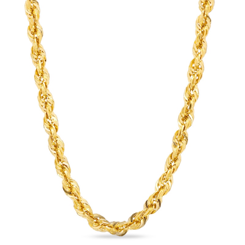 Main Image 1 of 1.75mm Diamond-Cut Rope Chain Necklace in 14K Gold - 24"