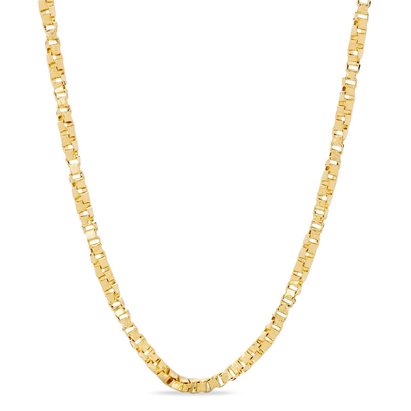 Main Image 1 of Ladies' 1.0mm Twisted Box Chain Necklace in 14K Gold  - 18"
