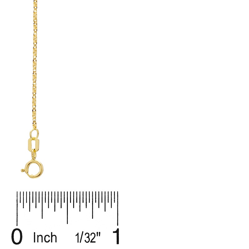 Main Image 2 of Ladies' 1.0mm Twisted Box Chain Necklace in 14K Gold  - 18"