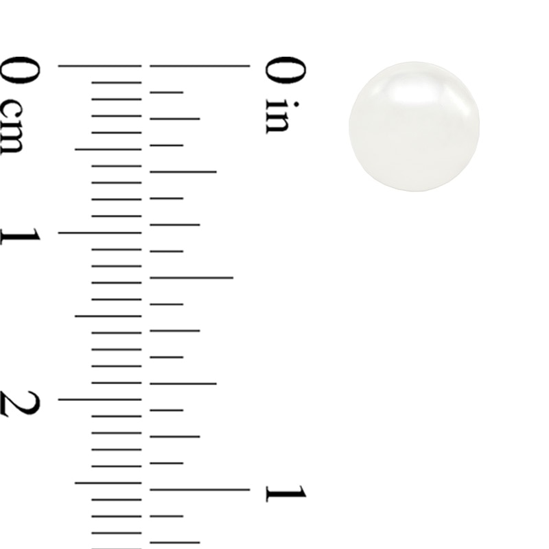 Main Image 2 of 7.0-7.5mm Akoya Cultured Pearl Stud Earrings in 14K Gold