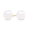 Thumbnail Image 1 of 8.0-8.5mm Akoya Cultured Pearl Stud Earrings in 14K Gold
