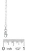 Thumbnail Image 2 of Ladies' Facet Bead Chain Necklace in 14K White Gold - 18"