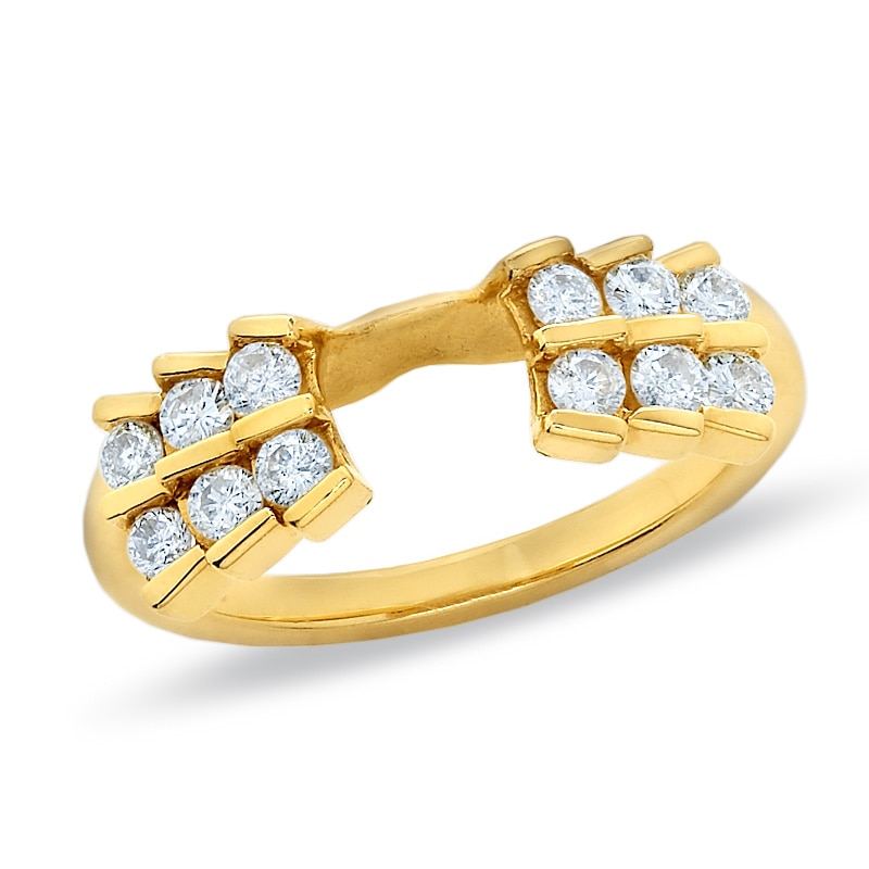 1/2 CT. T.W. Diamond Solitaire Stairstep Enhancer in 14K Gold