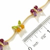 Thumbnail Image 2 of Multi-Gemstone Butterfly Bracelet in 14K Gold - 7.0"