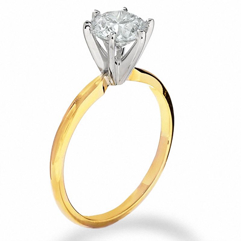 The Golden Thread Solitaire - Thin Engagement Ring