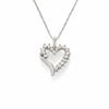 Thumbnail Image 1 of 1/4 CT. T.W. Diamond Shadow Heart Pendant in 10K White Gold