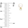 Thumbnail Image 2 of 5.5-6.0mm Akoya Cultured Pearl Earrings with Diamond Accents in 14K Gold