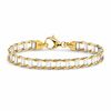 Thumbnail Image 0 of Small Railroad Bracelet in 14K Two-Tone Gold - 8.0"