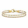 Thumbnail Image 1 of Small Railroad Bracelet in 14K Two-Tone Gold - 8.0"