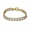 Thumbnail Image 2 of Small Railroad Bracelet in 14K Two-Tone Gold - 8.0"
