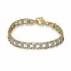 Thumbnail Image 1 of Small Railroad Bracelet in 14K Two-Tone Gold - 8.0"