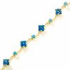 Thumbnail Image 1 of London and Sky Blue Topaz Bracelet in 14K Gold