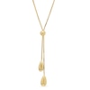 Thumbnail Image 1 of Diamond-Cut Polished Snake Lariat Necklace in 14K Gold - 17"
