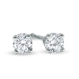 1/4 CT. T.W. Diamond Solitaire Stud Earrings in 14K White Gold (I/I1)