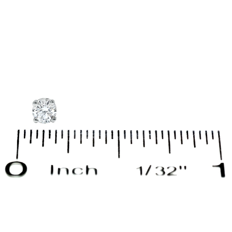 Main Image 2 of 1/4 CT. T.W. Diamond Solitaire Stud Earrings in 14K White Gold (I/I1)