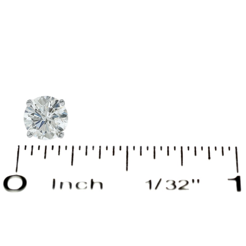 Main Image 2 of 1 CT. T.W. Diamond Solitaire Stud Earrings in 14K White Gold (I/I1)