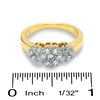 Thumbnail Image 2 of 1 CTW. Invisible-Set Diamond Flower Ring in 14K Gold