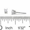 Thumbnail Image 1 of 1/5 CT. T.W. Princess-Cut Diamond Solitaire Earrings in 14K White Gold