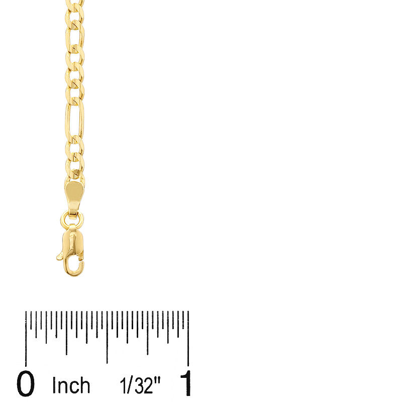 3.3mm Figaro Chain Necklace in 14K Gold - 20"