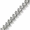 Thumbnail Image 1 of 2 CT. T.W. Diamond Fashion Swirl Bracelet in 14K White Gold