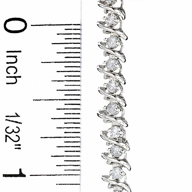 2 CT. T.W. Diamond Fashion Swirl Bracelet in 14K White Gold