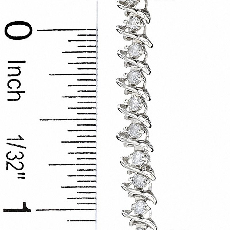 Main Image 2 of 2 CT. T.W. Diamond Fashion Swirl Bracelet in 14K White Gold