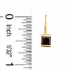 Thumbnail Image 2 of Pear Shape Garnet Leverback Earrings in 14K Gold