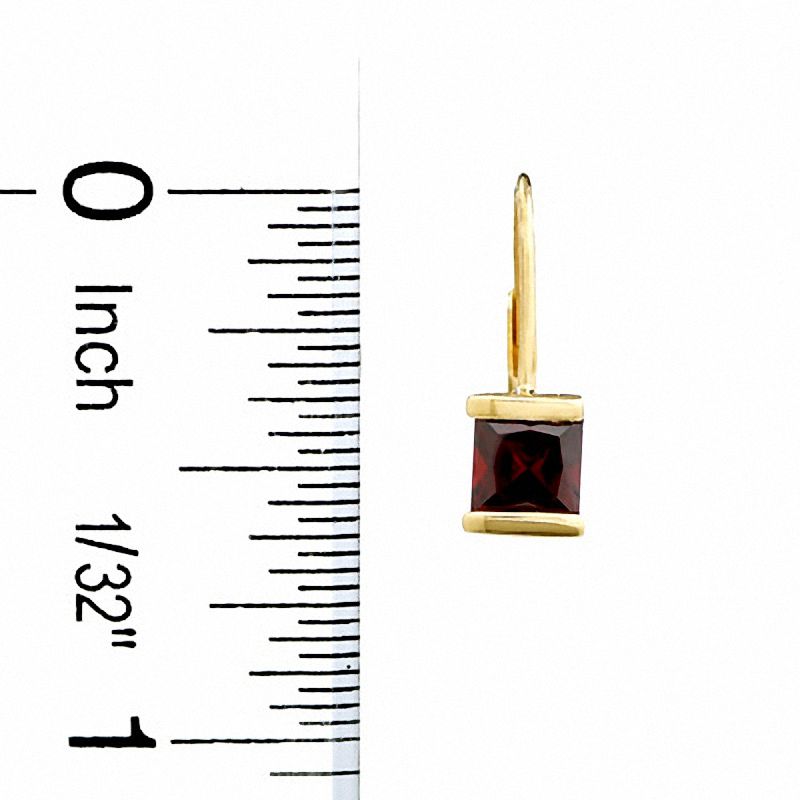 Pear Shape Garnet Leverback Earrings in 14K Gold