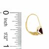 Thumbnail Image 3 of Pear Shape Garnet Leverback Earrings in 14K Gold