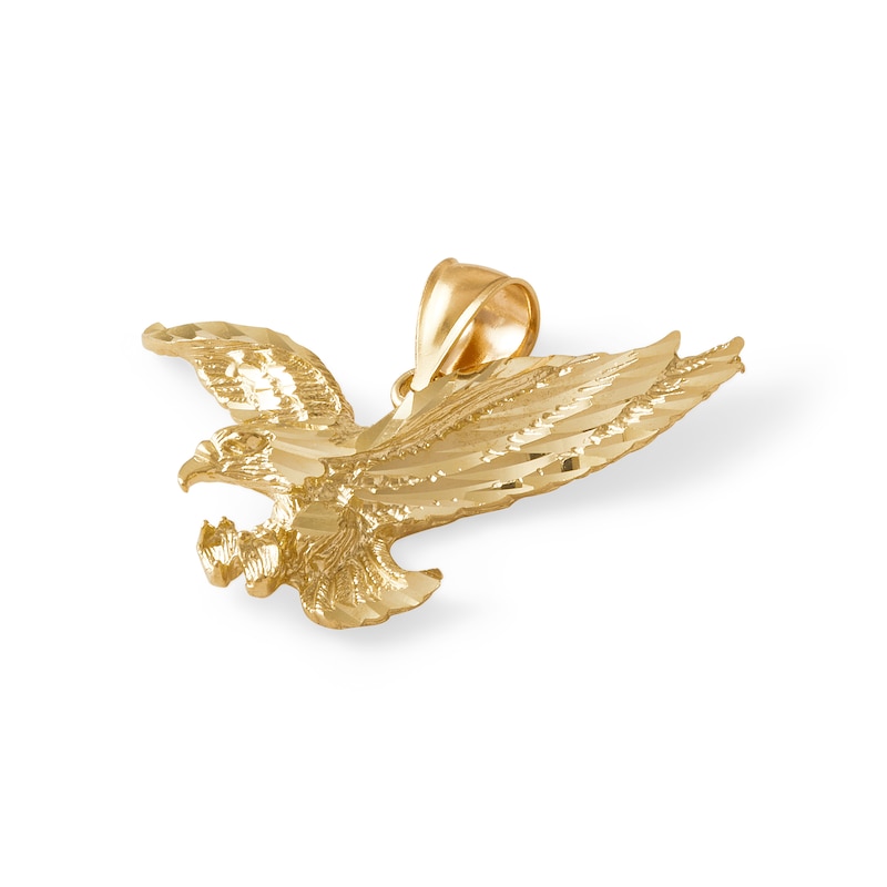 Main Image 2 of Diamond-Cut Landing Eagle Charm in Solid 10K Gold