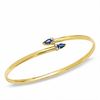 Thumbnail Image 1 of Sapphire Bangle in 14K Gold with Diamond Accents