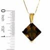 Thumbnail Image 2 of Square Smoky Quartz Pendant in 14K Gold