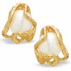 Cultured Freshwater Biwa Pearl Earrings in 14K Gold