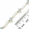 Thumbnail Image 2 of Trillion-Cut Aquamarine Bracelet in 14K White Gold with Diamond Accents - 7.0"