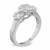 Thumbnail Image 1 of 1 CT. T.W. Multi-Diamond Flower Ring in 14K White Gold