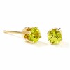 Thumbnail Image 1 of 4.0mm Peridot Stud Earrings in 14K Gold