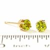 Thumbnail Image 2 of 4.0mm Peridot Stud Earrings in 14K Gold