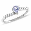 Thumbnail Image 1 of Pear-Shaped Tanzanite Ring in 14K White Gold with Diamond Accents
